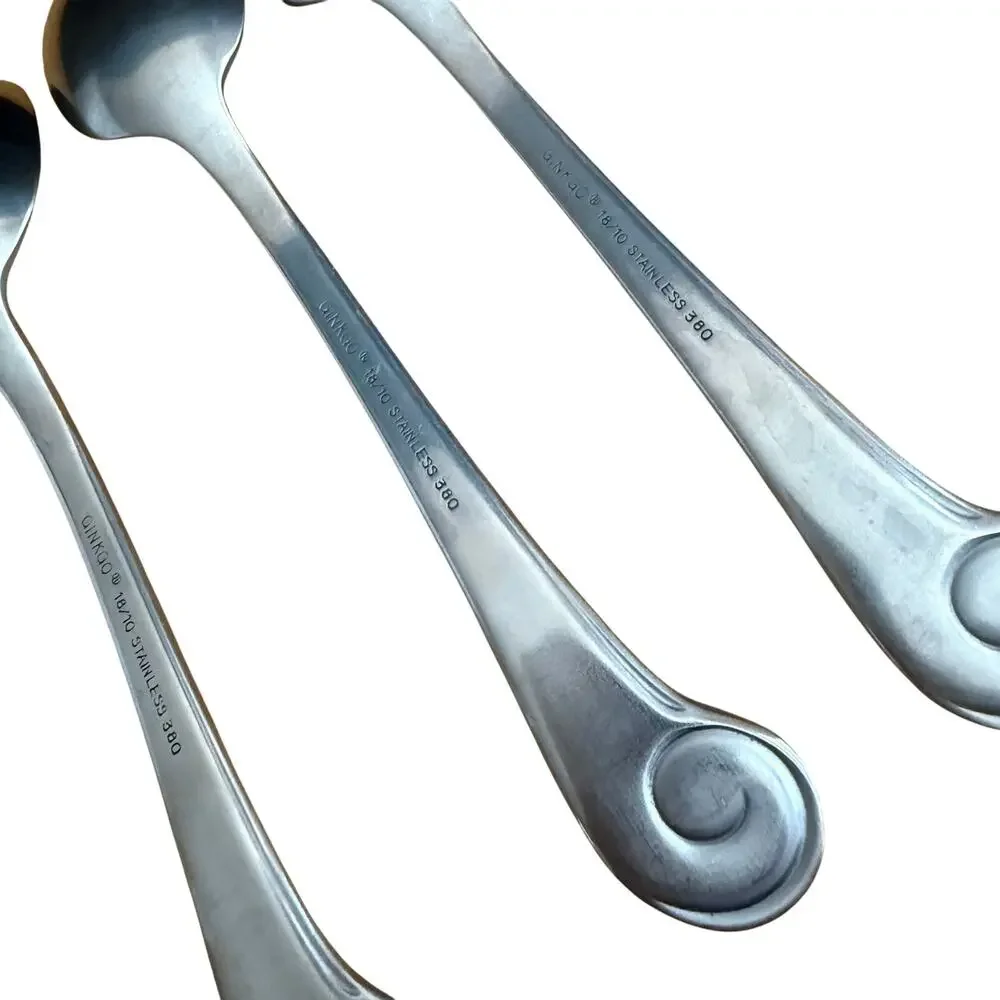 Ginkgo 18/10 stainless 380 nautilus design six piece spoon set